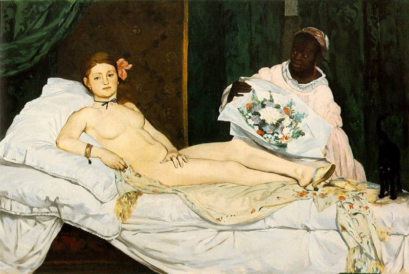 Pintura Olympia por Eduard Manet
